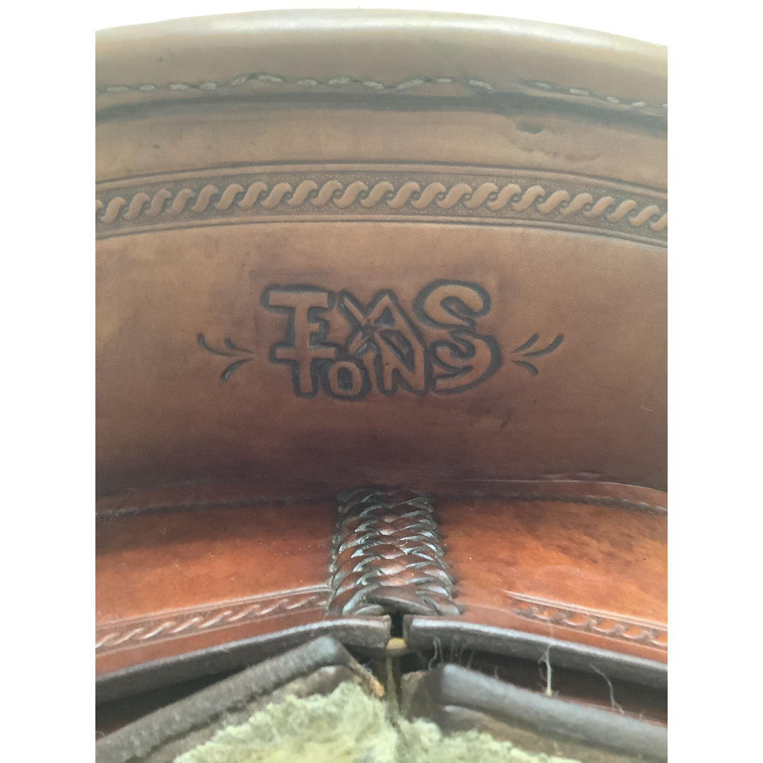 USED TEXAS TONY 16.5" WIDE BAR A-FORK RANCH SADDLE  US2519/8-JKUWUW-F