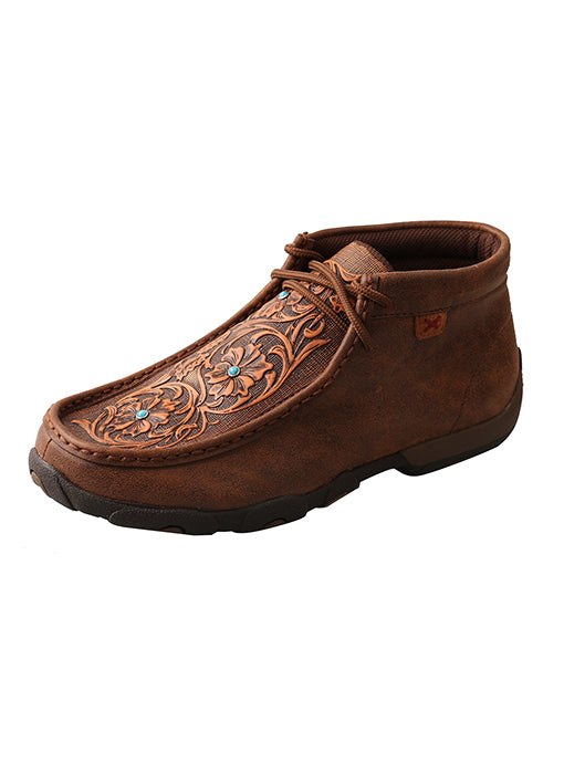 Twisted X Women's Tooled Flower Chukka Driving Moc