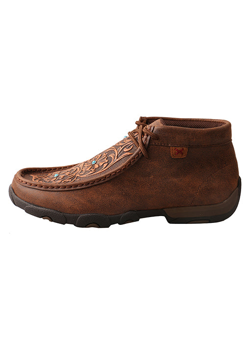 Twisted X Women's Tooled Flower Chukka Driving Moc